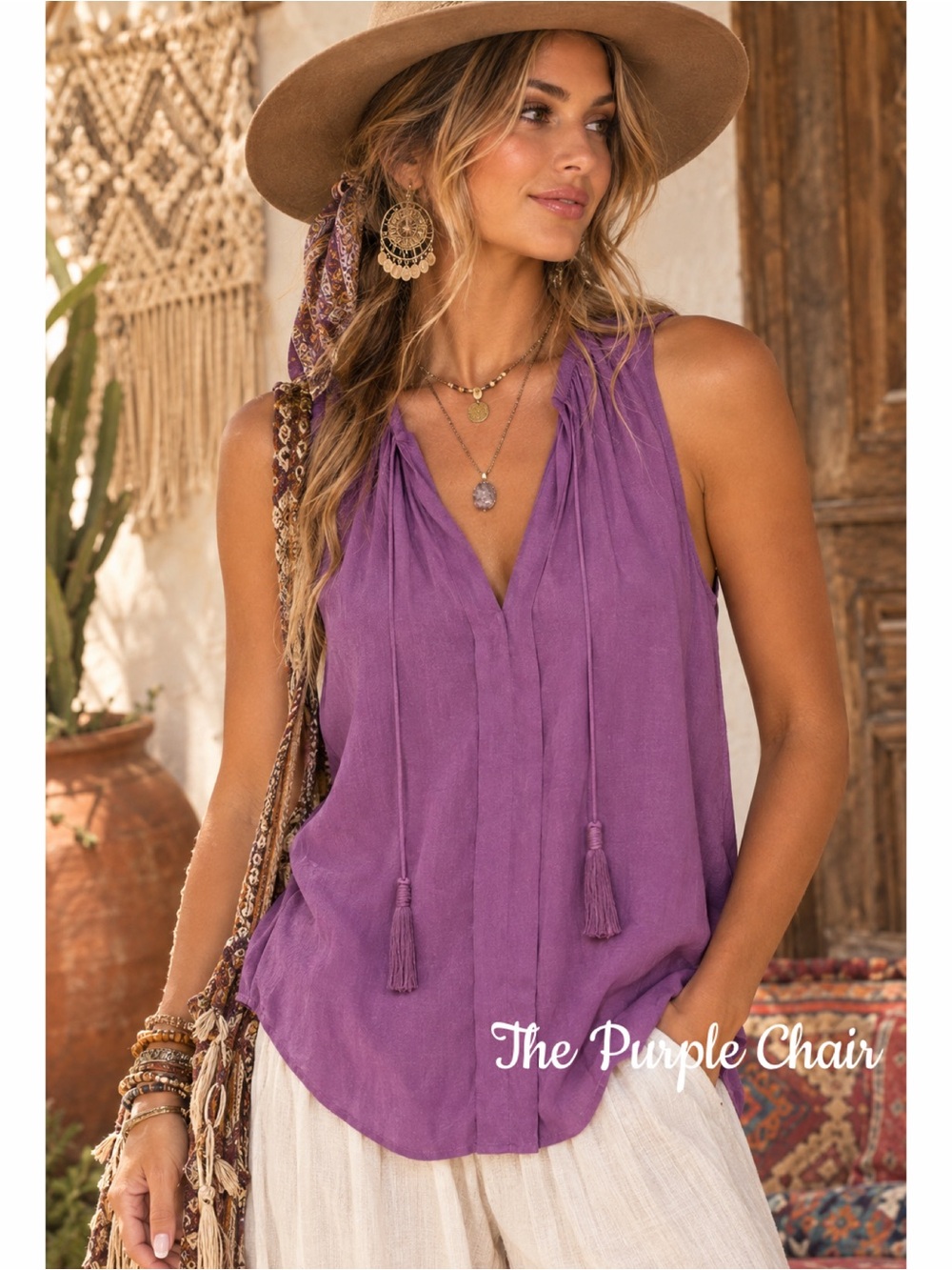 JOIE NWT Sleeveless Tassel Tie Airlan Silk Blouse M